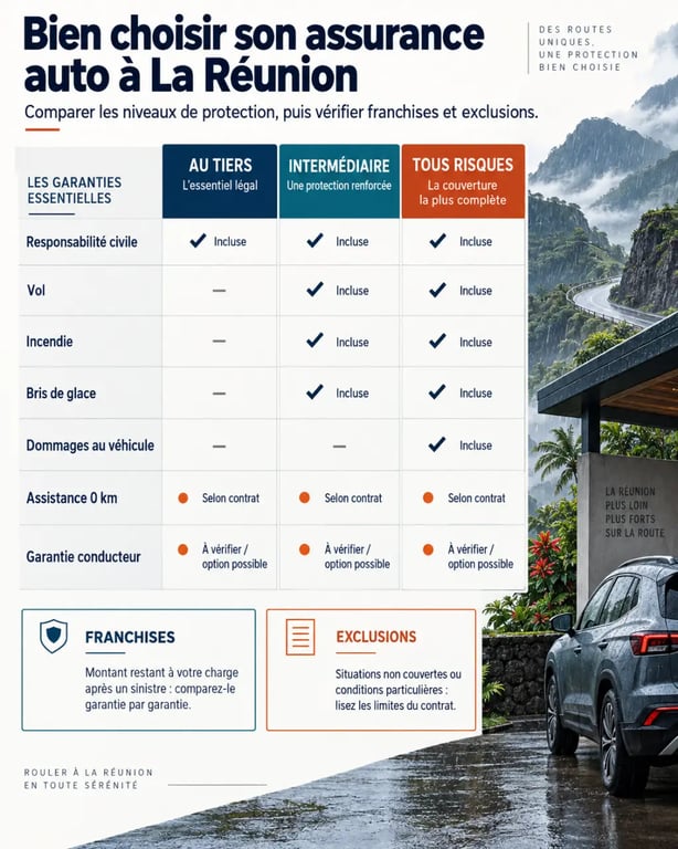 Comment bien choisir son assurance auto à La Réunion selon les garanties et les risques locaux